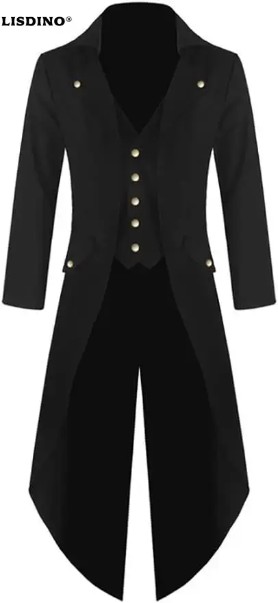 Vintage Victorian Fashion - Mens Steampunk Gothic Jacket Victorian Tailcoat