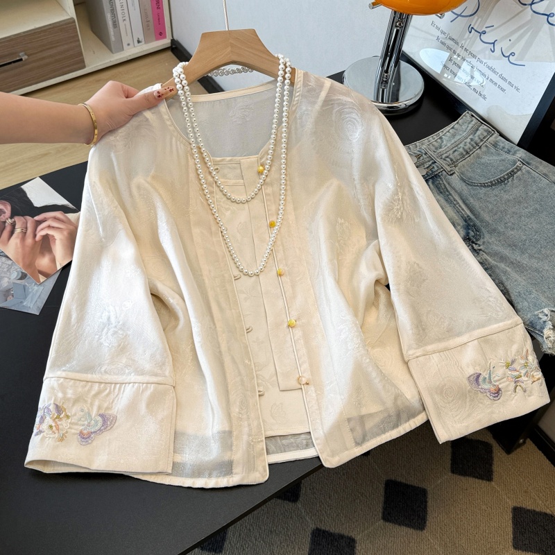 Vintage Fashion Pieces - New Chinese Style Long Sleeve Embroidered