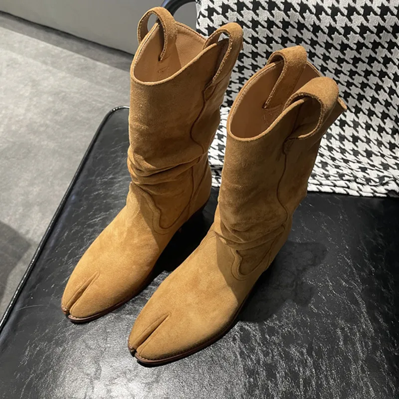 Vintage And Modern Fashion - Fashion Vintage Boots Split Toes Korean