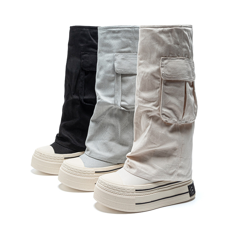 Vintage And Modern Fashion - 12cm Denim Cnvas 2025 Fall Winter