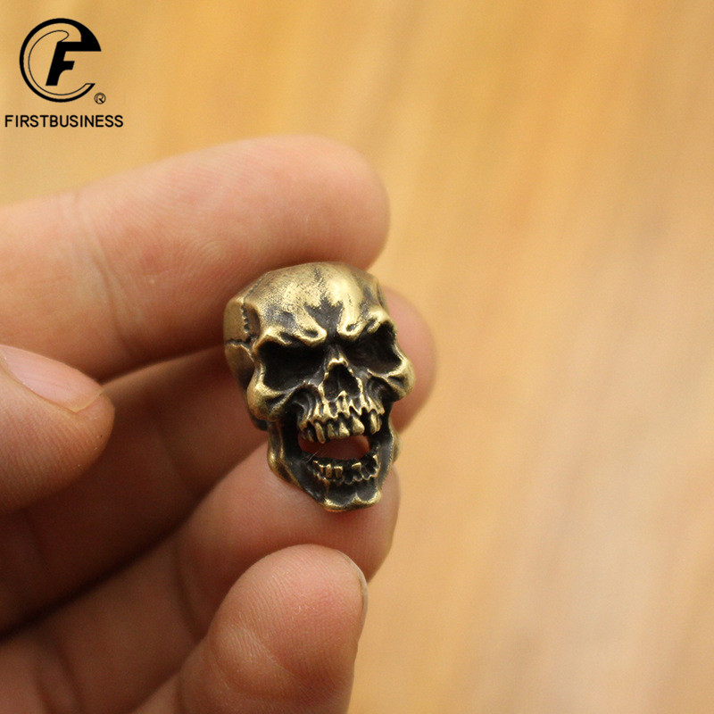Vintage Fashion Tv - Brass Skull Statue Fashionable Keychain Pendant