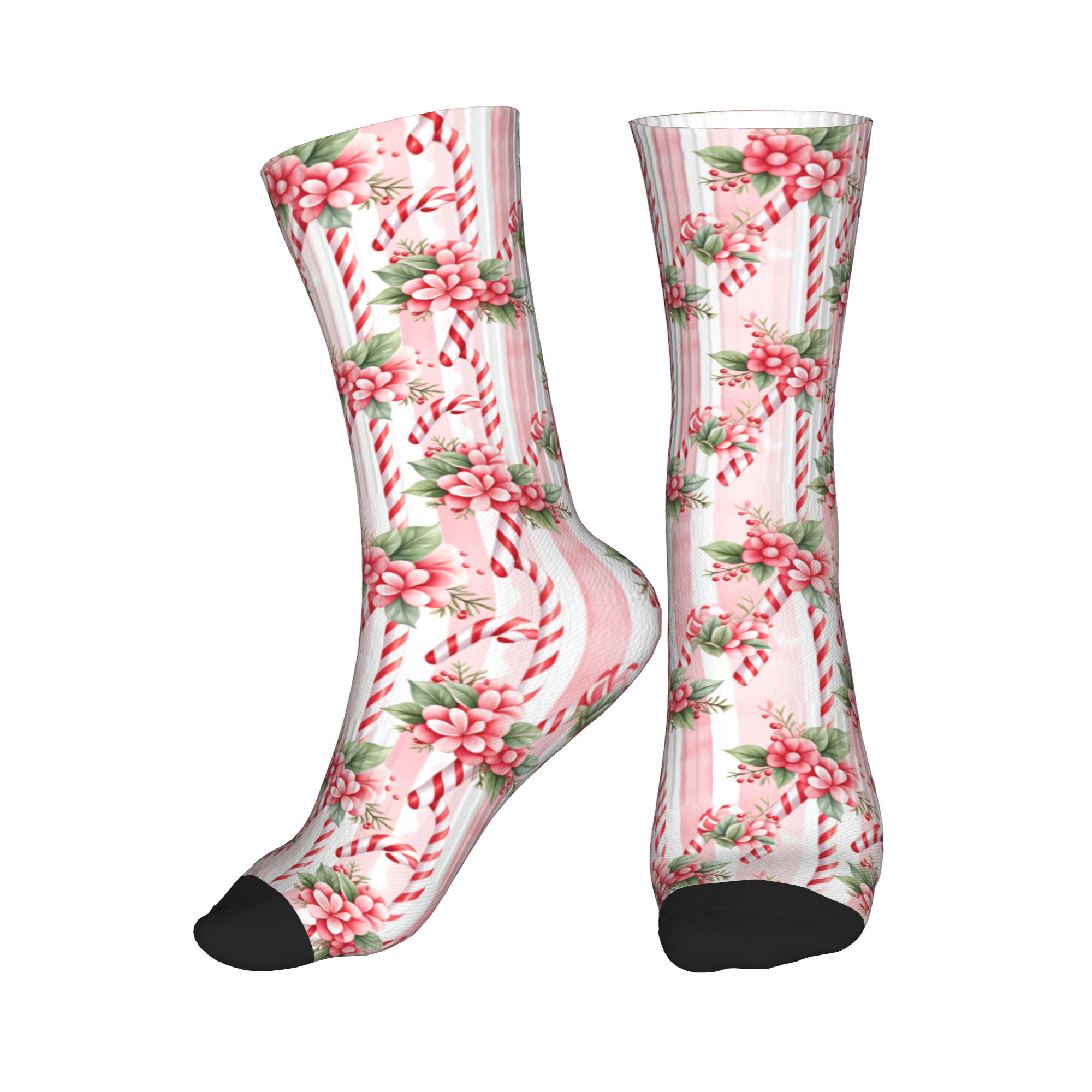 Vintage Fashion Prints - Fashion Printing Vintage Pink Candy Cane