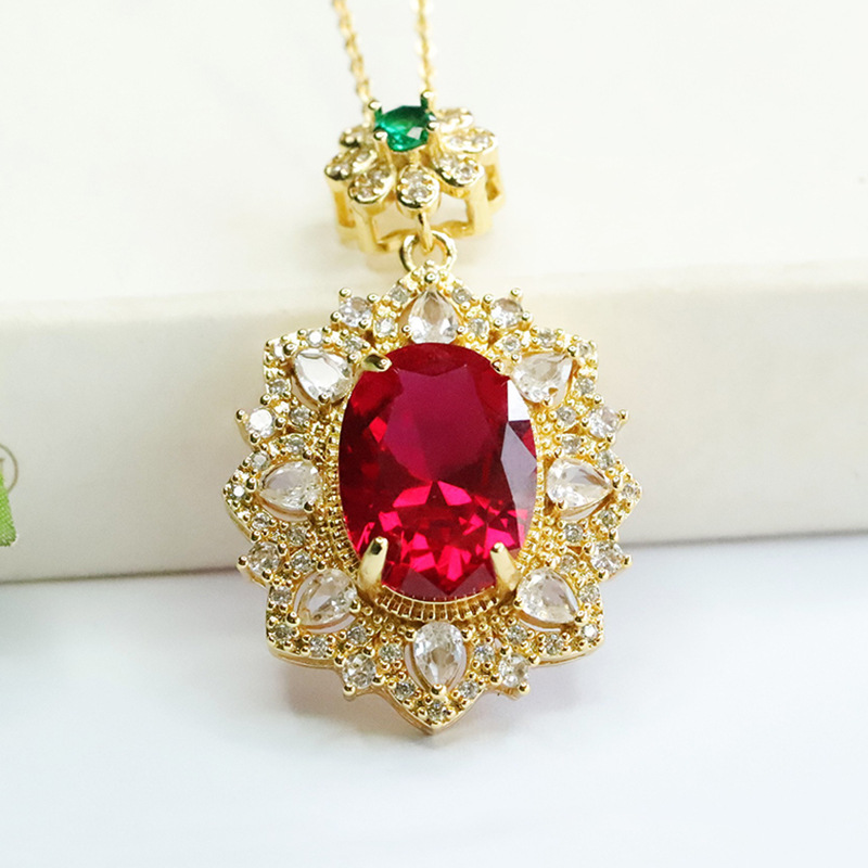 Red Corundum Pendant Cultivati - огляд і ціна Vintage Fashion Center