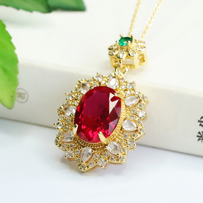 Red Corundum Pendant Cultivati - огляд і ціна Vintage Fashion Center