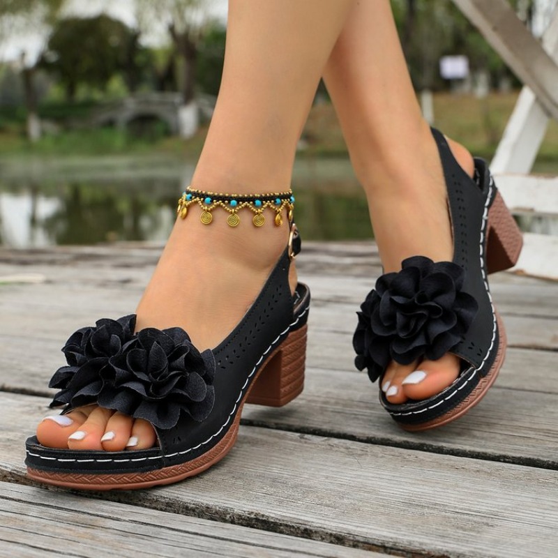 Vintage Flower Decorate Peep T - огляд і ціна Vintage And Modern Fashion