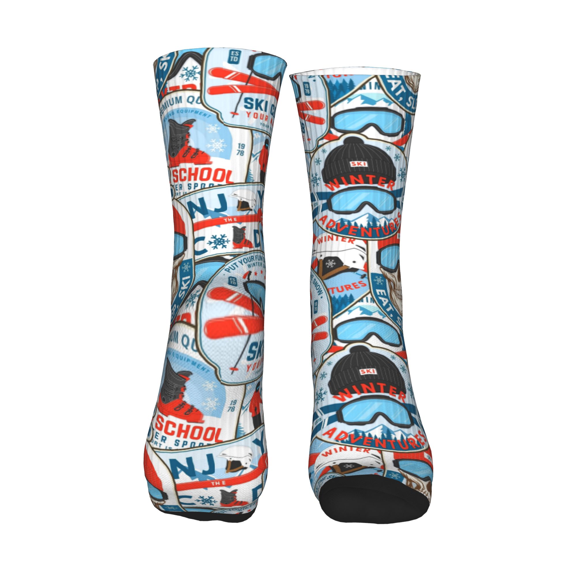 Vintage Red Blue Ski Club Seam - огляд і ціна Vintage Fashion Prints