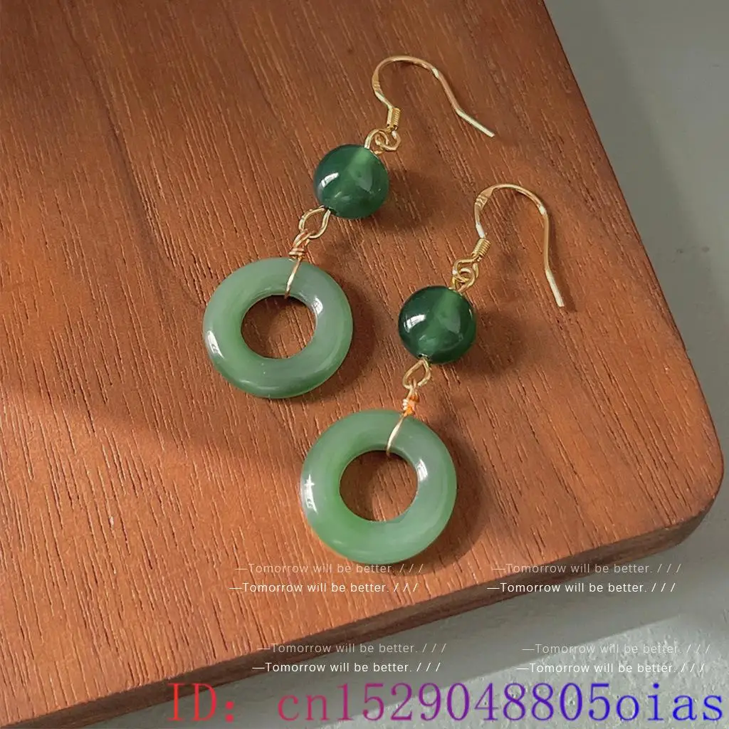 Green Real Jade Ring Earrings  - огляд і ціна Vintage Fashion Ai