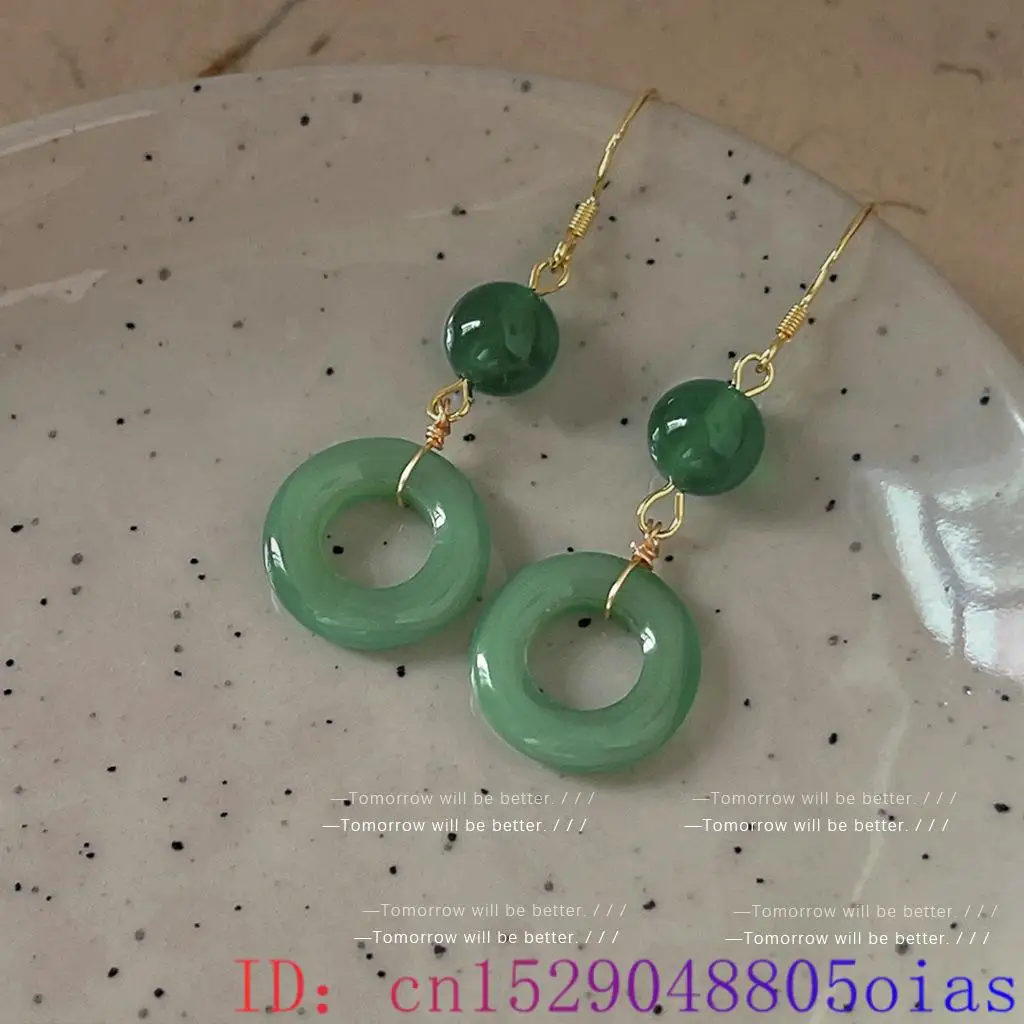 Green Real Jade Ring Earrings  - огляд і ціна Vintage Fashion Ai