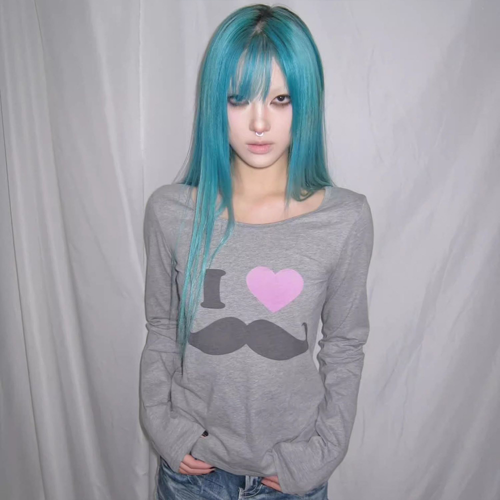 Japanese Y2K Beard Print T-Shi - огляд і ціна Vintage Victorian Fashion