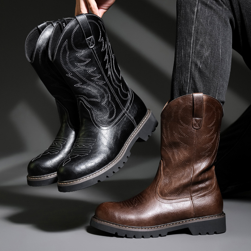 Fashion Mens Cowboy Boots New  - огляд і ціна Vintage Fashion De