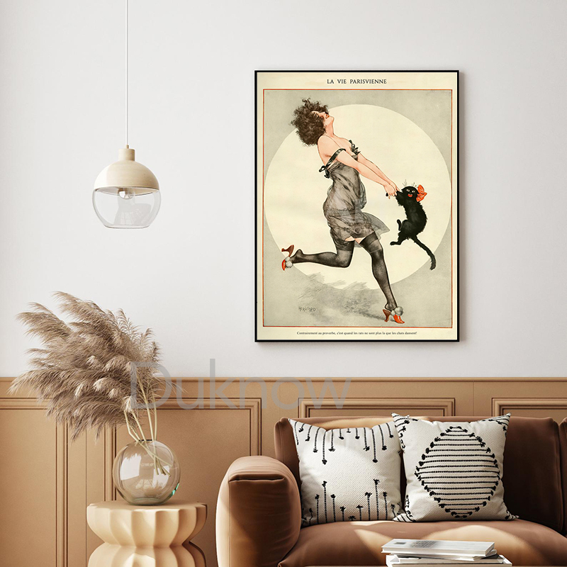 Woman and Black Cat Dancing Vi - огляд і ціна Vintage Fashion Magazine Covers