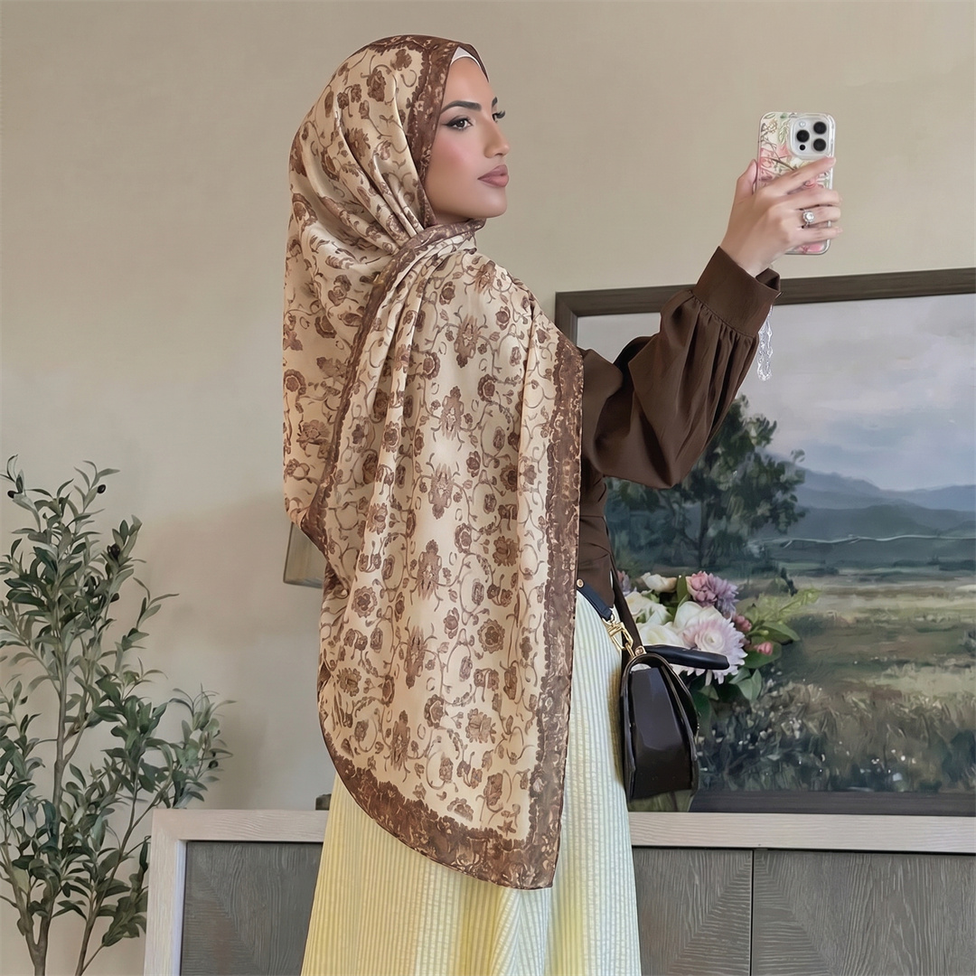 Vintage Floral Print Hijab Sof - огляд і ціна Vintage Fashion Prints