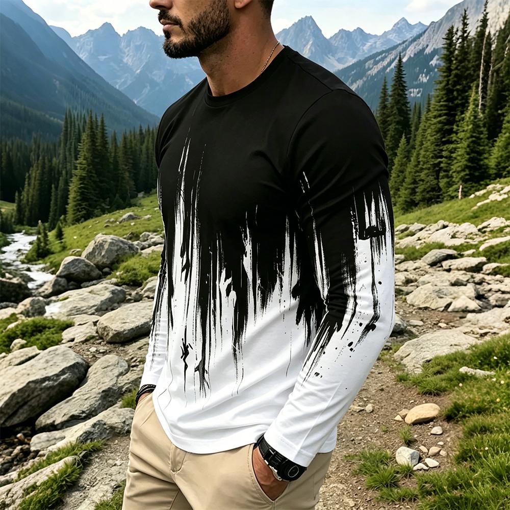 Men's Gradient Ink Splash Long - огляд і ціна Vintage Fashion Prints
